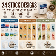 Load image into Gallery viewer, Premium Drip Coffee Outer Bags – Thickened Kraft Paper & Pure Aluminum Foil Packaging