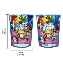 Load image into Gallery viewer, 100 pcs 28g Hologram Smell proof hemp Flower CBD Edibles Gummy Candy Cookies Packaging Holographic Laser Bag Zip Lock Mylar Pouch