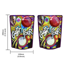 Load image into Gallery viewer, 100 pcs 28g Hologram Smell proof hemp Flower CBD Edibles Gummy Candy Cookies Packaging Holographic Laser Bag Zip Lock Mylar Pouch