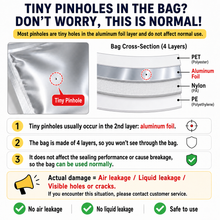 Load image into Gallery viewer, Heavy-Duty 4-Layer Aluminum Foil Storage Bags – Survival Grade Food Storage with Double Zipper