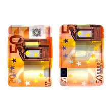 Load image into Gallery viewer, 10€ 20€ 50€ 100€ 200€ 500€ Bills Paper Zip lock Bag Small Pouch With Clear Window 1-3.5G Mylar Small Bag Customized Design EURO