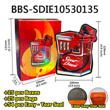 Load image into Gallery viewer, 25 Pcs Mylar Bag 3.5g with 25 Pcs Boxes Cereal Paper Boxes Customizable box design UV-coated Retail packaging Double insert box