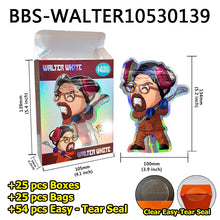 Load image into Gallery viewer, 3.5g Pop 2PAC Tupac Doll Figure Collectible - Custom Mylar Ziplock Bags with Transparent Window, Laser Holographic Design, Includes Paper Boxes - In Stock