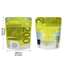 Load image into Gallery viewer, 100 PCS Dollar Sign Pattern Money 1g-3.5g Mylar Bags Smell Proof Bag Tobacco Accessories U.S. Dollars Zip lock Bag Copy Props