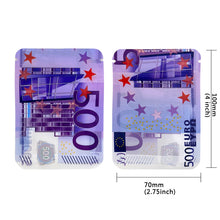 Load image into Gallery viewer, 100 PCS Dollar Sign Pattern Money 1g-3.5g Mylar Bags Smell Proof Bag Tobacco Accessories U.S. Dollars Zip lock Bag Copy Props