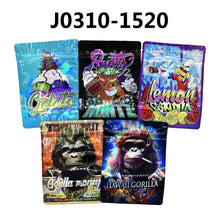 Load image into Gallery viewer, 100 pcs 28g Hologram Smell proof hemp Flower CBD Edibles Gummy Candy Cookies Packaging Holographic Laser Bag Zip Lock Mylar Pouch