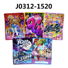 Load image into Gallery viewer, 100 pcs 28g Hologram Smell proof hemp Flower CBD Edibles Gummy Candy Cookies Packaging Holographic Laser Bag Zip Lock Mylar Pouch