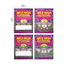 Load image into Gallery viewer, 1-3.5g Mylar Bags Smell proof Ziplock Bags Laser Hologram CBD small Pouch 3.5g 100 pcs Customized your logo