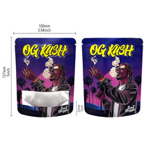 Load image into Gallery viewer, 1-3.5g Mylar Bags Smell proof Ziplock Bags Laser Hologram CBD small Pouch 3.5g 100 pcs Customized your logo