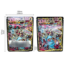 Load image into Gallery viewer, 1-3.5g Mylar Bags Smell proof Ziplock Bags Laser Hologram CBD small Pouch 3.5g 100 pcs Customized your logo