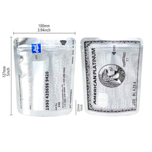 Load image into Gallery viewer, 1-3.5g Mylar Bags Smell proof Ziplock Bags Laser Hologram CBD small Pouch 3.5g 100 pcs Customized your logo