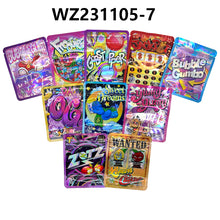 Load image into Gallery viewer, 100 pcs GELATO 3.5g Smell Proof Mylar Stand Up Zip Lock Pouch Cookies Candy Holographic Laer Mixed Designs