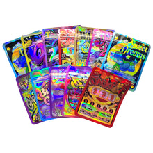 Load image into Gallery viewer, 1-3.5g Mylar Bags Smell proof Ziplock Bags Laser Hologram CBD small Pouch 3.5g 100 pcs Customized your logo