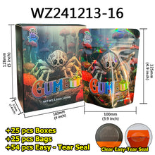 Load image into Gallery viewer, Stock 25 Pcs Mylar Bag 3.5g with 25 Pcs Boxes Cereal Paper Boxes Edible Cali Packs 8th Plug Smell Proof 3.5 Die Cut Mylar Bags with Boxes