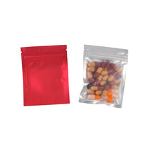 Load image into Gallery viewer, 100 pcs Matte Colorful and Transparent Zip lock Bags Colored & Clear pouches