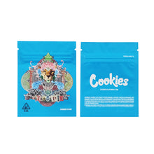 Load image into Gallery viewer, 1g -3g Cookies Plastic Zipper Pouch With Stickers laser Anti Label Foil Bags Flavor Herb Flower Dry Tobacco Retail Bags