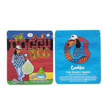 Load image into Gallery viewer, 1g -3g Cookies Plastic Zipper Pouch With Stickers laser Anti Label Foil Bags Flavor Herb Flower Dry Tobacco Retail Bags