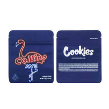 Load image into Gallery viewer, 1g -3g Cookies Plastic Zipper Pouch With Stickers laser Anti Label Foil Bags Flavor Herb Flower Dry Tobacco Retail Bags