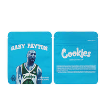 Load image into Gallery viewer, 1g -3g Cookies Plastic Zipper Pouch With Stickers laser Anti Label Foil Bags Flavor Herb Flower Dry Tobacco Retail Bags
