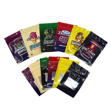 Load image into Gallery viewer, Small Size 6x9cm Candy Zipper Pouch With Clear Window Sample Bag Plastic Packaging