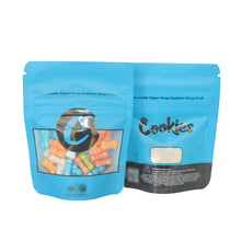 Load image into Gallery viewer, 100 pcs Child proof Bags in Stock Smell proof hemp Flower CBD Edibles Gummy Candy Cookies Weed Packaging Child Resistant Exit Bag Zip Lock Mylar Pouch