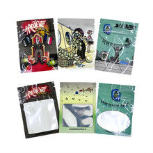 Load image into Gallery viewer, 7x10cm With Clear Window Small Zipper Bags Mixed Design For 1g