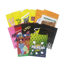 Load image into Gallery viewer, 1g -3g Cookies Plastic Zipper Pouch With Stickers laser Anti Label Foil Bags Flavor Herb Flower Dry Tobacco Retail Bags