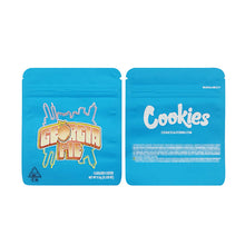 Load image into Gallery viewer, 1g -3g Cookies Plastic Zipper Pouch With Stickers laser Anti Label Foil Bags Flavor Herb Flower Dry Tobacco Retail Bags