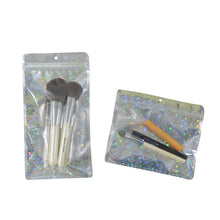 Load image into Gallery viewer, 100 Pcs Zip lock Plastic Bag Aluminum Foil Hologram Food Mylar Pouch Smell Water Proof Zipper Reclosable Pouches