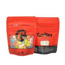 Load image into Gallery viewer, 100 pcs Child proof Bags in Stock Smell proof hemp Flower CBD Edibles Gummy Candy Cookies Weed Packaging Child Resistant Exit Bag Zip Lock Mylar Pouch