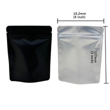 Load image into Gallery viewer, 0.5g 1g 3.5g 7g 14g 28g 454g 1lb Pound Black Matte Color Zipper Bag Smell Proof Pouch One Side Clear Mylar Bag 100PCS Free Ship
