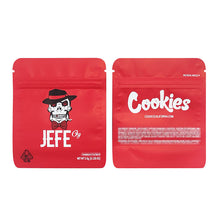Load image into Gallery viewer, 1g -3g Cookies Plastic Zipper Pouch With Stickers laser Anti Label Foil Bags Flavor Herb Flower Dry Tobacco Retail Bags