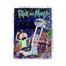 Load image into Gallery viewer, Rick and Morty 9x12.5+2.5cm Zip lock Bag Laser Hologram 3.5g For 100 PCS