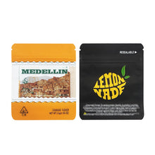 Load image into Gallery viewer, 1g -3g Cookies Plastic Zipper Pouch With Stickers laser Anti Label Foil Bags Flavor Herb Flower Dry Tobacco Retail Bags