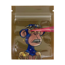 Load image into Gallery viewer, 1g 7x9cm NFT Monkey Bag Aluminum Foil Zip Lock Pouch Cookie Packaging Customized Cookie Cigar Bags With Clear Window