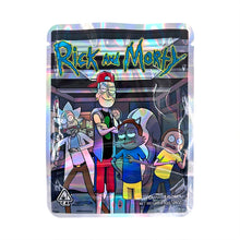 Load image into Gallery viewer, Rick and Morty 9x12.5+2.5cm Zip lock Bag Laser Hologram 3.5g For 100 PCS