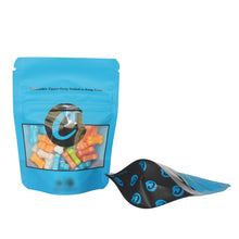 Load image into Gallery viewer, 100 pcs Child proof Bags in Stock Smell proof hemp Flower CBD Edibles Gummy Candy Cookies Weed Packaging Child Resistant Exit Bag Zip Lock Mylar Pouch