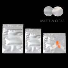 Load image into Gallery viewer, 100 pcs Matte Colorful and Transparent Zip lock Bags Colored & Clear pouches