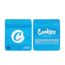 Load image into Gallery viewer, 1g -3g Cookies Plastic Zipper Pouch With Stickers laser Anti Label Foil Bags Flavor Herb Flower Dry Tobacco Retail Bags