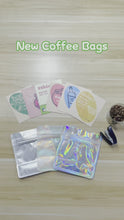 Load and play video in Gallery viewer, Coffee Packaging Zipper Bags Side Tab To Open Zip Coffee 1 Pound Bag With Valve Flat Bottom Gusset Box Pouch Customized Logo