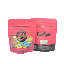 Load image into Gallery viewer, 100 pcs Child proof Bags in Stock Smell proof hemp Flower CBD Edibles Gummy Candy Cookies Weed Packaging Child Resistant Exit Bag Zip Lock Mylar Pouch