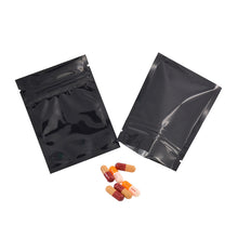 Load image into Gallery viewer, 100 pcs Black Metallized Zip lock Bags Food Pouch Aluminum Foil Zip Bags Free Shipping