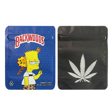 Load image into Gallery viewer, BACKWOODS Zipper Bags With Clear Window 3.5g Stand Up Ziplock Pouch 100 PCS
