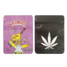 Load image into Gallery viewer, BACKWOODS Zipper Bags With Clear Window 3.5g Stand Up Ziplock Pouch 100 PCS