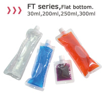 Load image into Gallery viewer, 20 pcs Full Transparent Plastic Spout Pouch Juice Pouch,Wine Flask Pouch BPA Free Food Materials Storage Bags 30 ml-500 ml