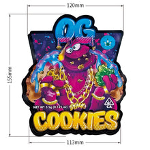 Load image into Gallery viewer, Shape of Zipper Bags Runty Cookies 3.5g New Design Bags
