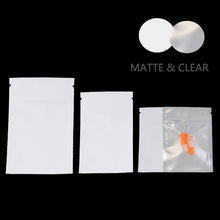 Load image into Gallery viewer, 100 pcs Matte Colorful and Transparent Zip lock Bags Colored & Clear pouches