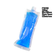 Load image into Gallery viewer, 20 pcs Full Transparent Plastic Spout Pouch Juice Pouch,Wine Flask Pouch BPA Free Food Materials Storage Bags 30 ml-500 ml