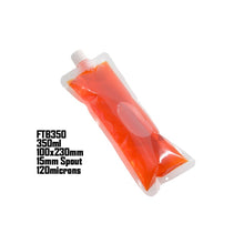 Load image into Gallery viewer, 20 pcs Full Transparent Plastic Spout Pouch Juice Pouch,Wine Flask Pouch BPA Free Food Materials Storage Bags 30 ml-500 ml