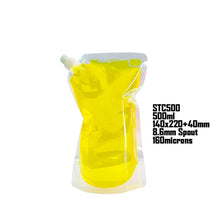 Load image into Gallery viewer, 20 pcs Full Transparent Plastic Spout Pouch Juice Pouch,Wine Flask Pouch BPA Free Food Materials Storage Bags 30 ml-500 ml